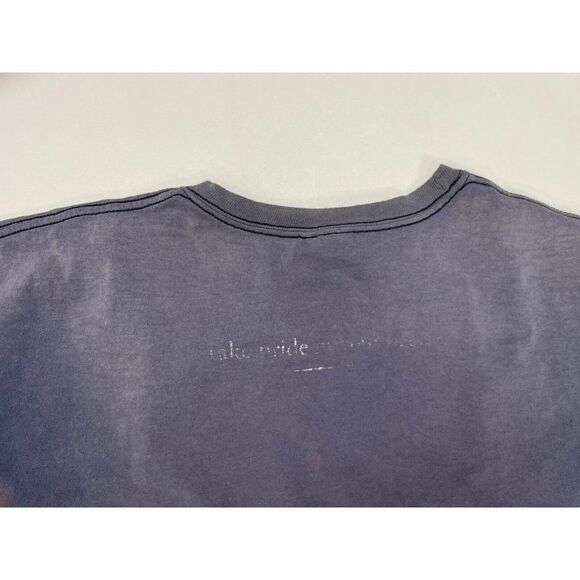 VINTAGE Samuel Adams Beer Thrashed Distressed Faded T-shirt Men XL Blue - Picture 7 of 11